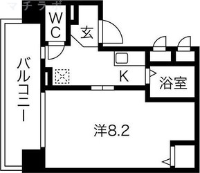 浅間町駅 徒歩4分 8階の物件間取画像